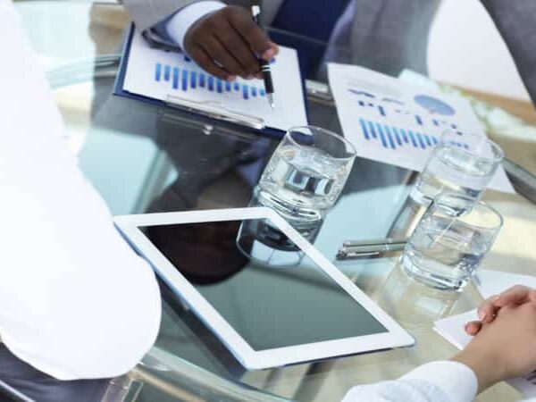 small business meeting close up image