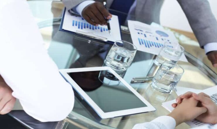 small business meeting close up image